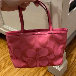 Pink coach tote (small)